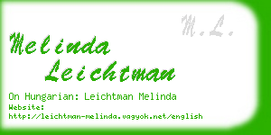 melinda leichtman business card